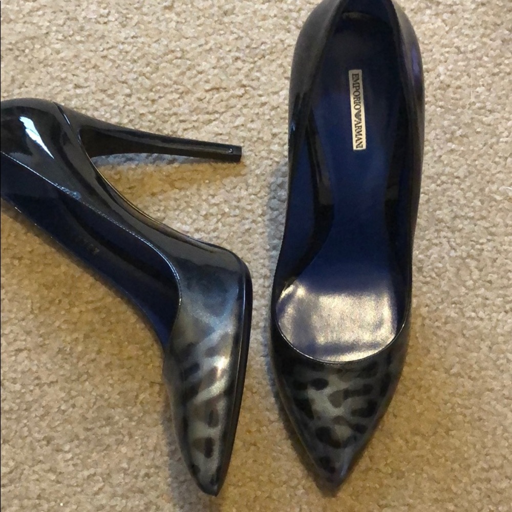 NWB Emporio Armani patent leather heels